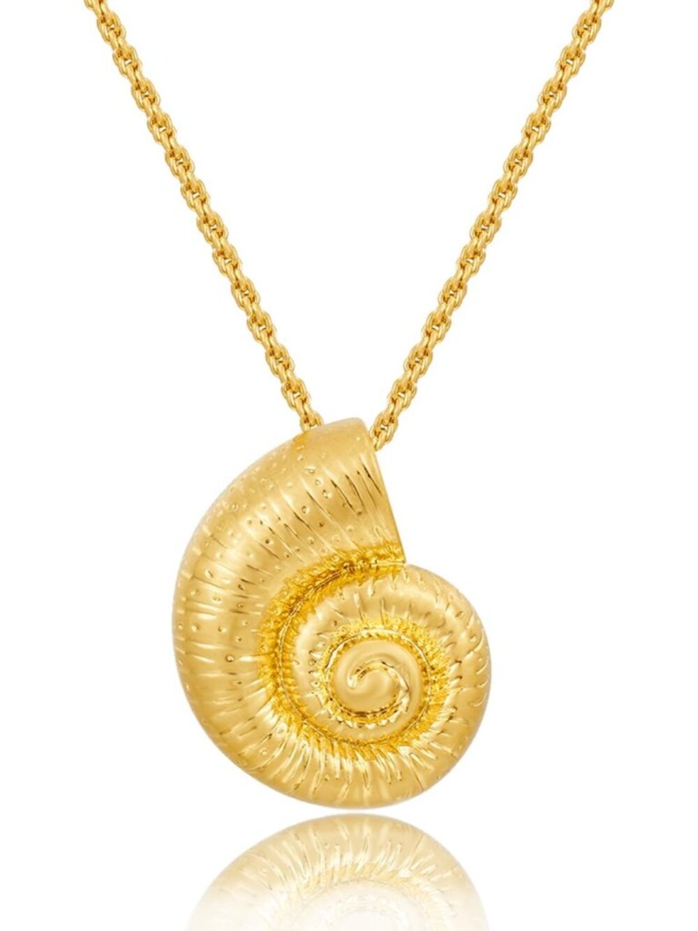 Women's Gold Conch Shell Pendent Dainty Boho Statement Summer Jewelry Necklaces